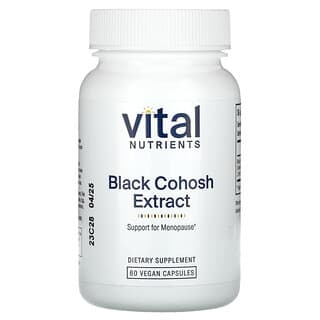 Vital Nutrients, Extrait d'actée à grappes noires, 60 capsules vegan