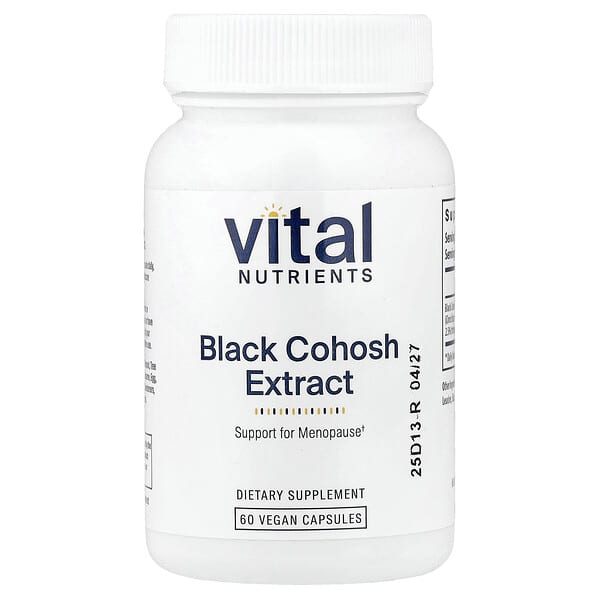 Vital Nutrients, 블랙코호시 추출물, 250mg, 베지 캡슐 60정