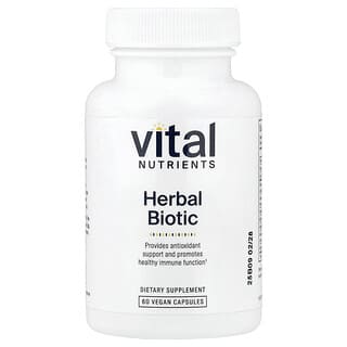 Vital Nutrients, Herba Biotik, 60 Kapsul Vegan