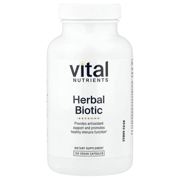 Vital Nutrients, Herbal Biotic, 베지 캡슐 120정