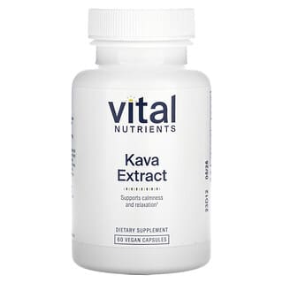 Vital Nutrients, Extracto de kava`` 60 cápsulas veganas