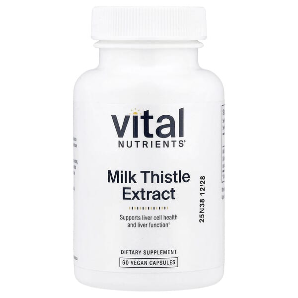 Vital Nutrients, Milk Thistle Extract, 60 Vegan Capsules (250 mg per Capsule) — product photo 1