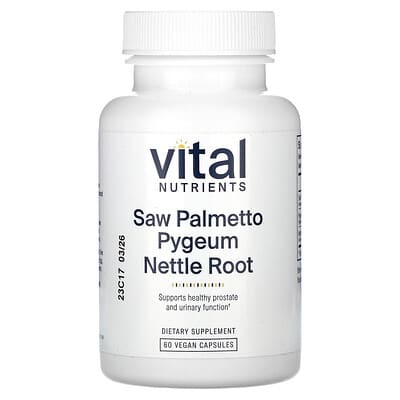 Vital Nutrients, Saw Palmetto Pygeum Nettle Root, 60 Vegan Capsules