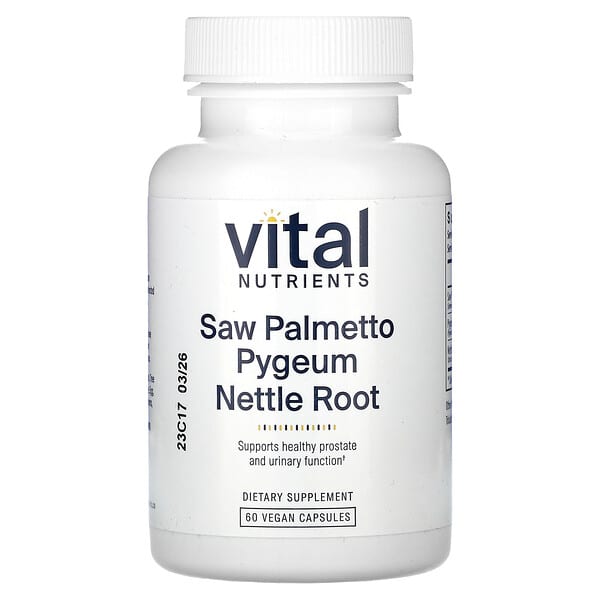 Vital Nutrients, Saw Palmetto Pygeum Nettle Root, 60 Vegan Capsules