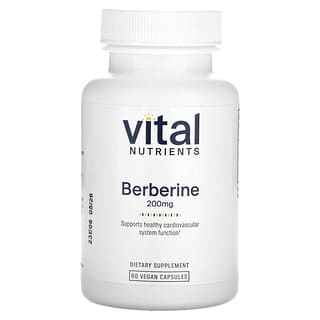 Vital Nutrients, Берберин, 200 мг, 60 веганских капсул
