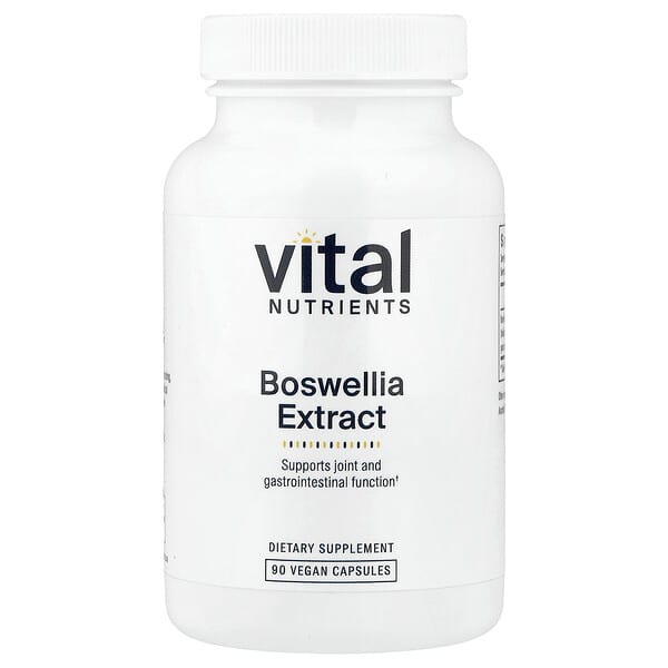 Vital Nutrients, Экстракт босвеллии, 90 веганских капсул (400 мг на капсулу)