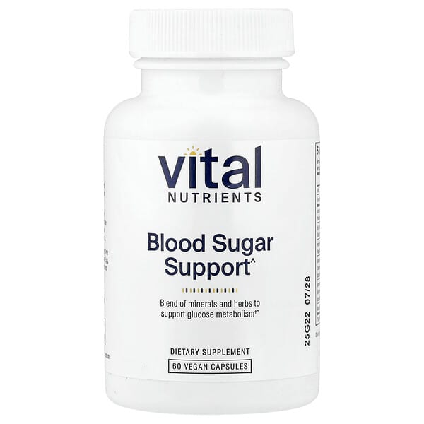 Vital Nutrients, 혈당 지원, 베지 캡슐 60정