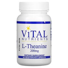 Vital Nutrients, L- teanina, 200 mg, 60 cápsulas vegetales