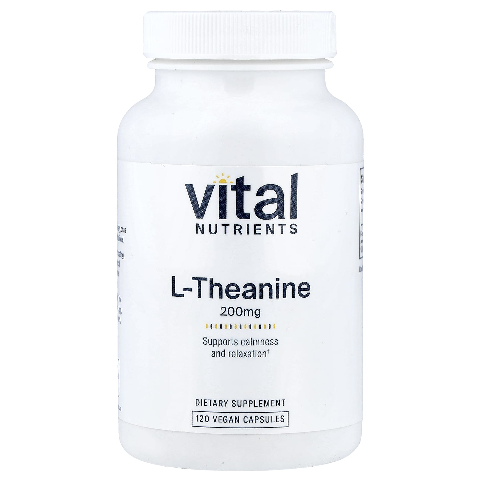 Vital Nutrients, L-теанин, 200 мг, 120 веганских капсул