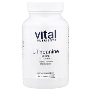 Vital Nutrients, L-théanine, 200 mg, 120 capsules véganes