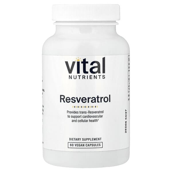 Vital Nutrients, 레스베라트롤, 베지 캡슐 60정