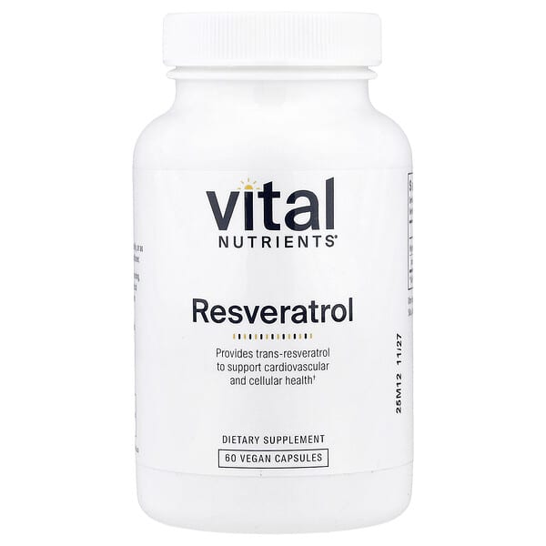 Vital Nutrients, Resveratrol, 60 Vegan Capsules (250 mg per Capsule) — product photo 1