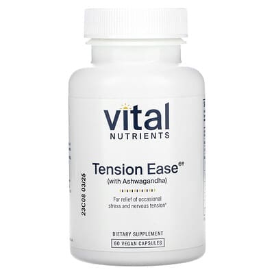 Vital Nutrients, Tension Relief With Ashwagandha, 60 Vegan Capsules