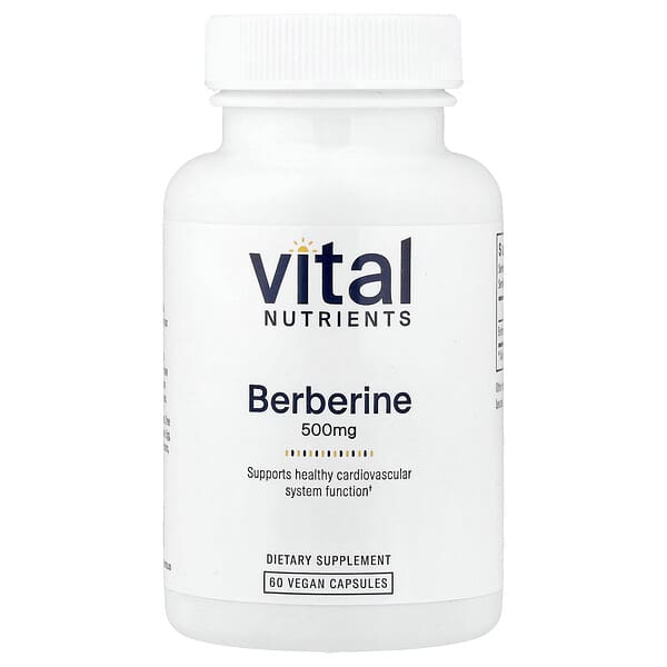 Vital Nutrients, 베르베린, 500mg, 베지 캡슐 60정