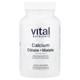 Vital Nutrients, Цитрат кальция и малат, 300 мг, 100 веганских капсул (150 мг в каждой капсуле)