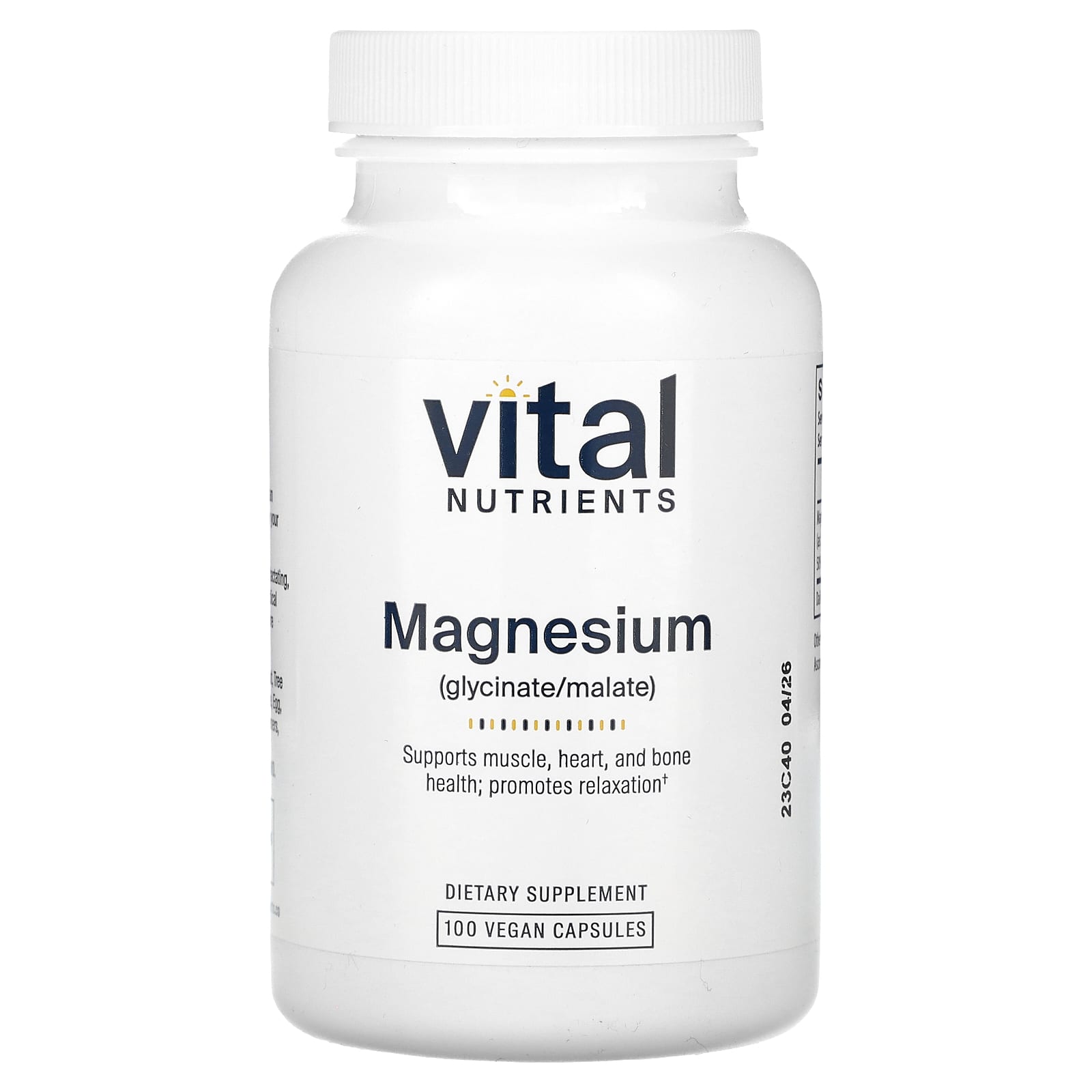 Vital Nutrients, Magnesium, 100 Vegan Capsules