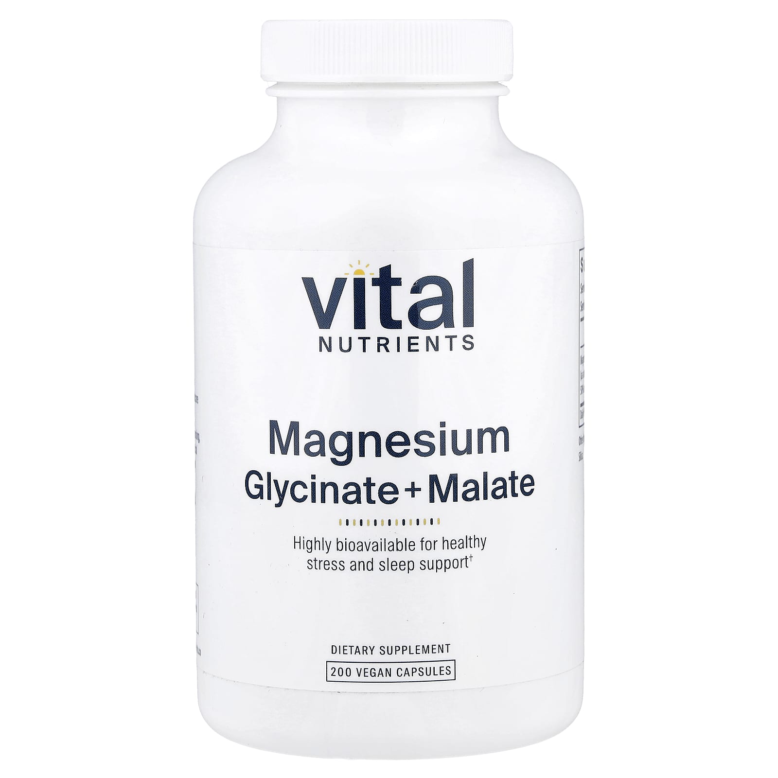 Vital Nutrients, Magnesium Glycinate + Malate, 200 Vegan Capsules (120 mg per Capsule)