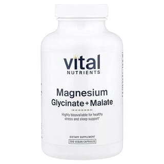 Vital Nutrients, Magnesium Glycinate + Malate, 200 Vegan Capsules (120 mg per Capsule)
