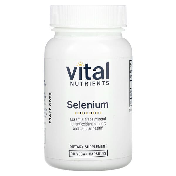 Vital Nutrients Selenium, 90 Vegan Capsules (200 mcg per Capsule)