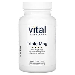 Vital Nutrients, Triple Mag, 90 cápsulas veganas
