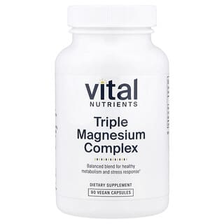 Vital Nutrients, Triple Magnesium Complex, 90 Vegan Capsules (250 mg per Capsule)