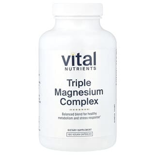 Vital Nutrients, Triple Magnesium Complex, 500 mg, 180 Vegan Capsules (250 mg per Capsule)