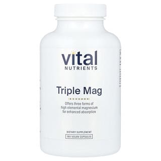 Vital Nutrients, Triple Mag, 180 capsules vegan