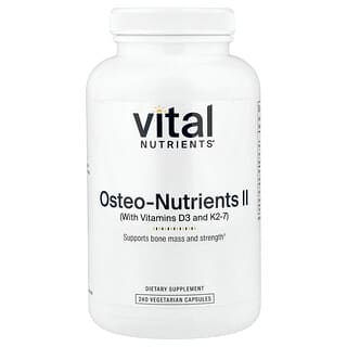Vital Nutrients, Osteo-Nutrients II с витамином K2-7, 240 вегетарианских капсул