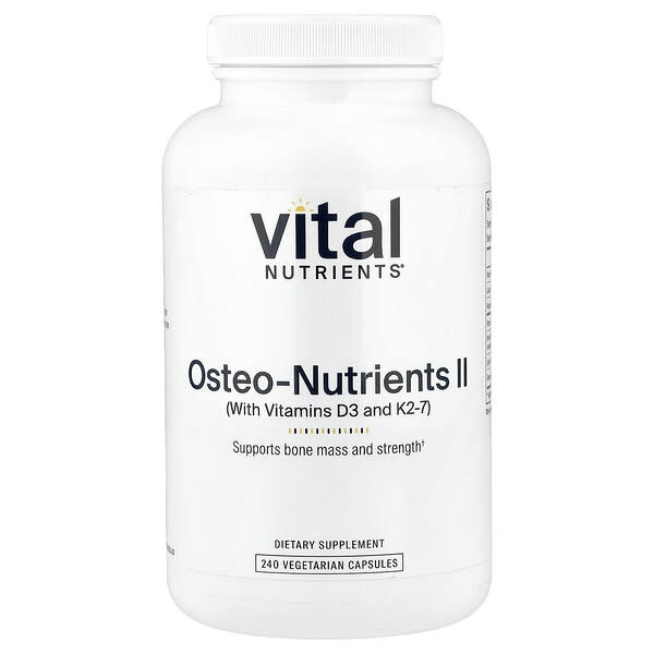 Vital Nutrients, Osteo-Nutrients II with Vitamins D3 and K2-7, 240 Vegetarian Capsules