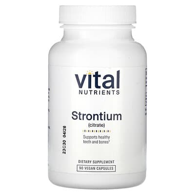 Vital Nutrients, Strontium Citrate, 227 mg, 90 Vegan Capsules