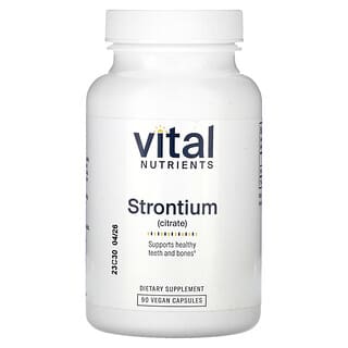 Vital Nutrients, Citrato de Estrôncio, 90 Cápsulas Veganas