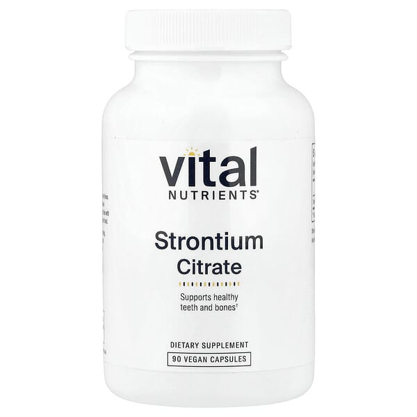 Vital Nutrients, 스트론튬시트레이트, 베지 캡슐 90정(캡슐 1정당 227mg)