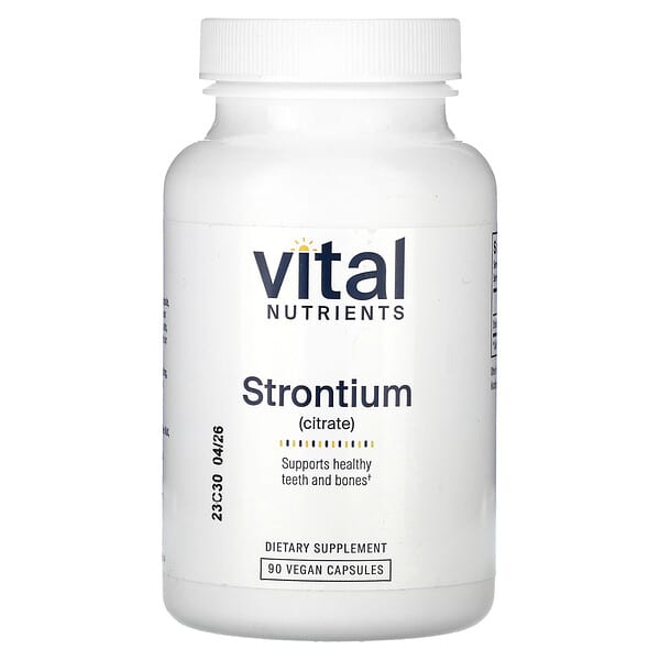 Vital Nutrients, Strontium Citrate, 90 Vegan Capsules