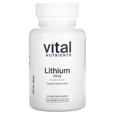Vital Nutrients, Lithium, 20 mg, 90 Vegan Capsules