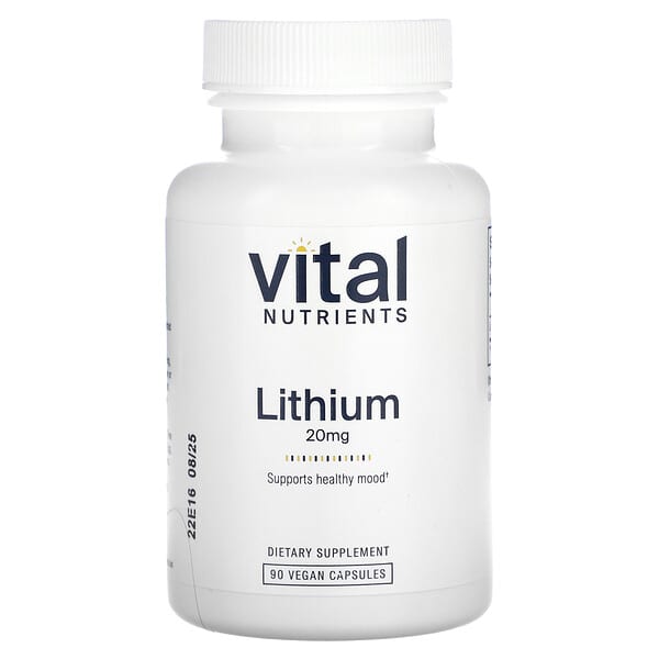 Lithium, 20 mg, 90 Vegan Capsules