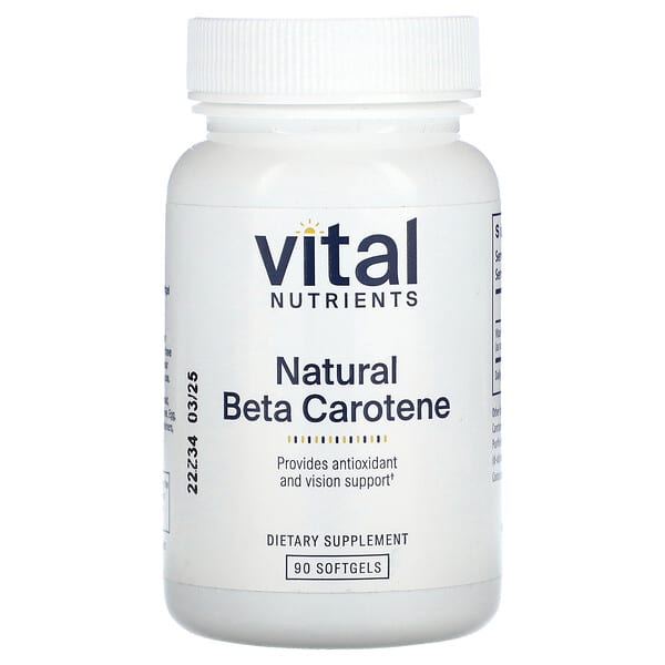 Natural Beta Carotene, 90 Softgels (7,500 mcg RAE per Softgel)