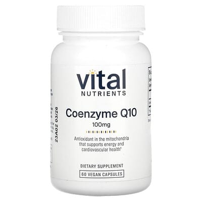 Vital Nutrients, CoQ10, 100 mg, 60 Vegan Capsules