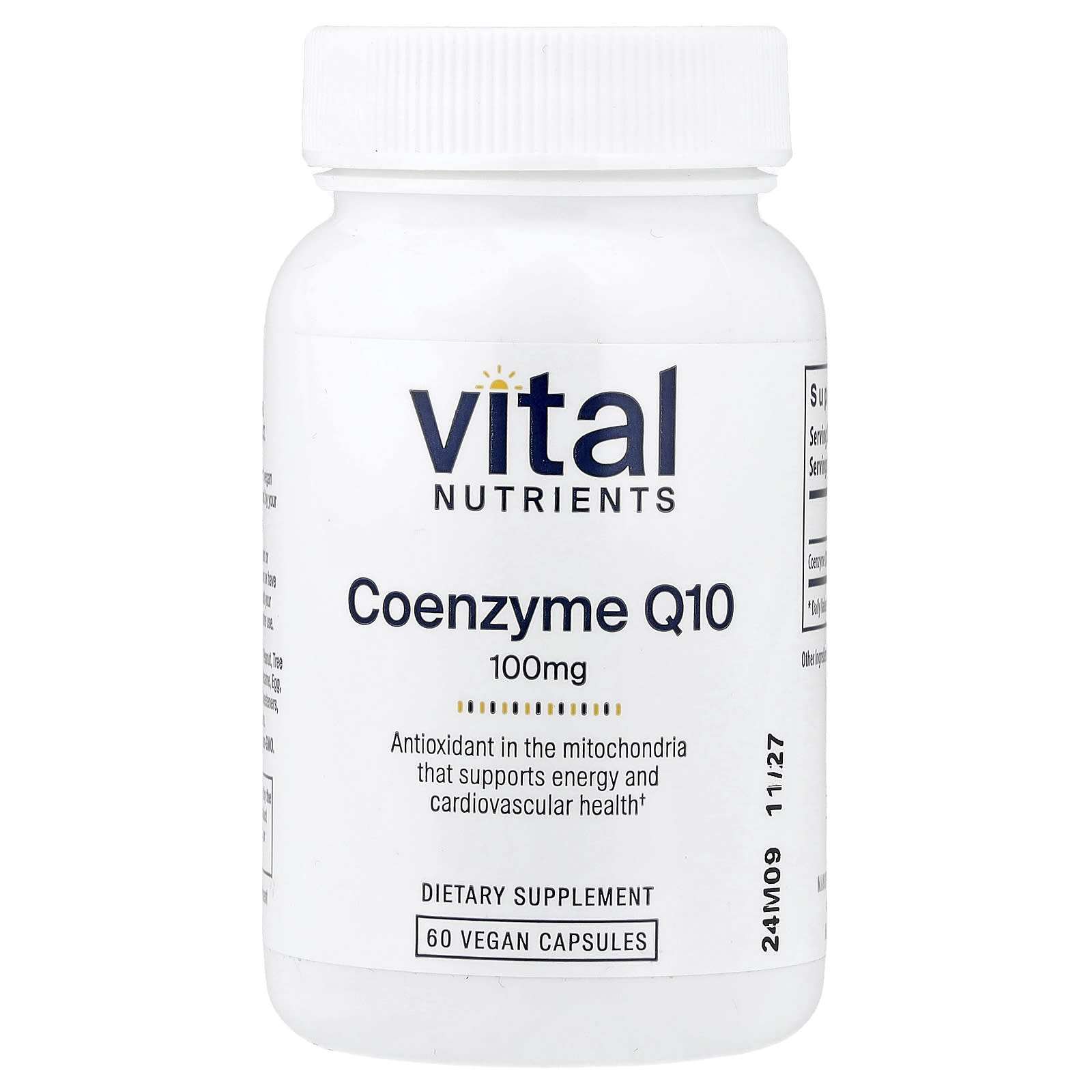 コエンザイムQ10、100mg、ヴィーガンカプセル60粒