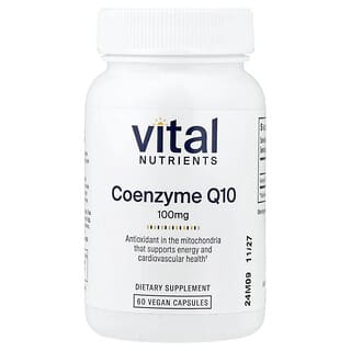 Vital Nutrients, Koenzim Q10, 100 mg, 60 Kapsul Vegan