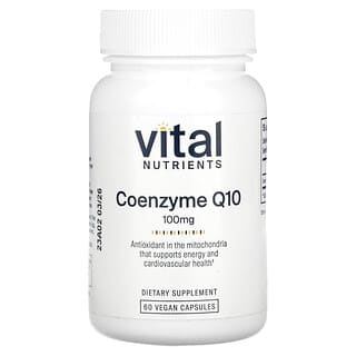 Vital Nutrients, коэнзим Q10, 100 мг, 60 веганских капсул