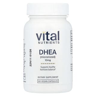 Vital Nutrients, DHEA（微粒化），10 毫克，60 粒全素膠囊