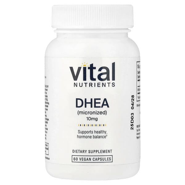 Vital Nutrients, DHEA (Micronized), 10 mg, 60 Vegan Capsules