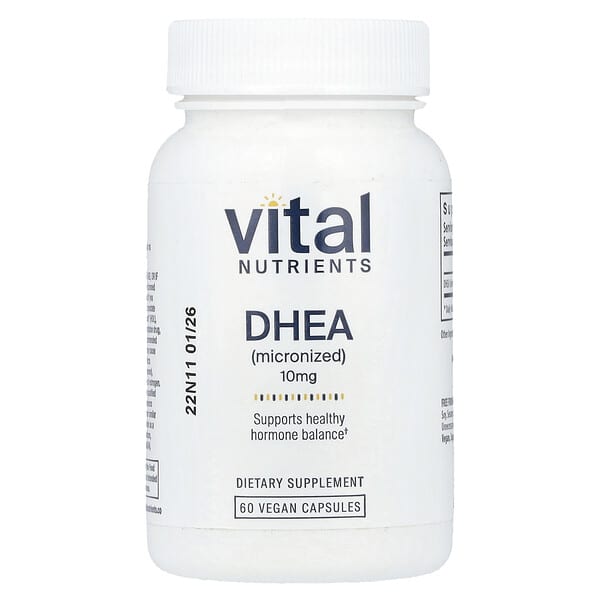 Vital Nutrients, DHEA (Micronized), 10 mg, 60 Vegan Capsules