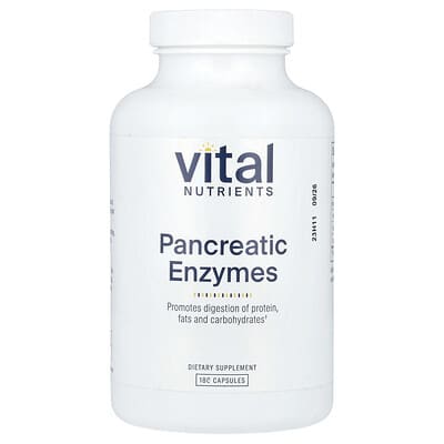 Vital Nutrients, Pancreatin, 180 Capsules