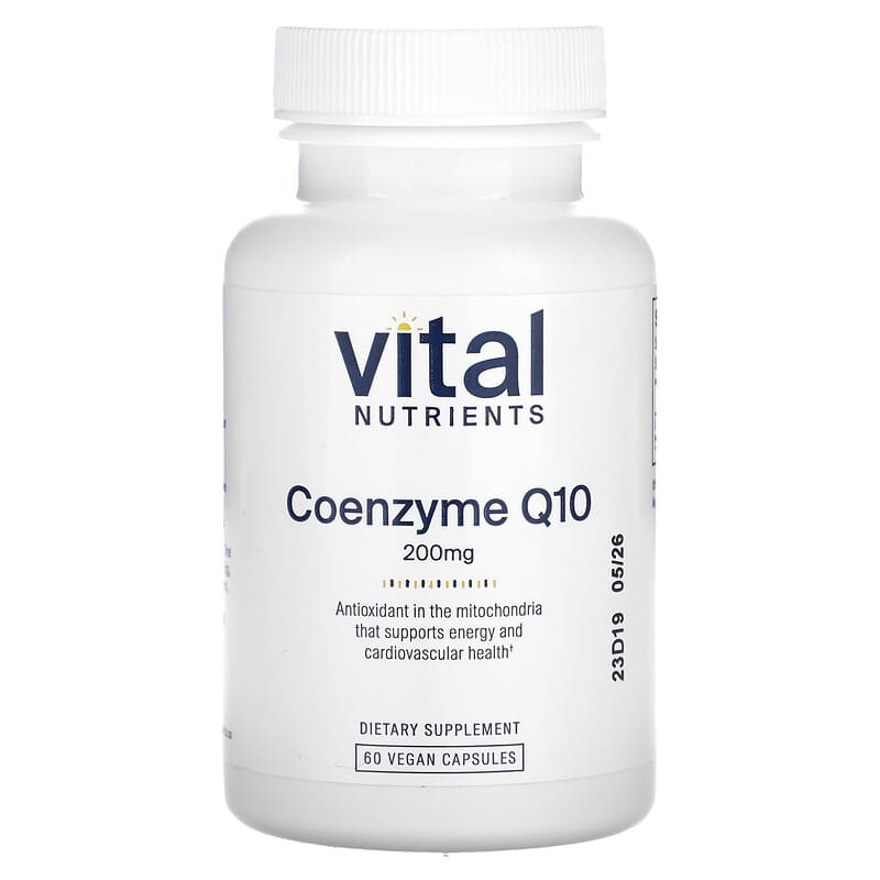 Complément Alimentaire CoQ10 200 Mg - Santé Cardiaque & Antioxydant - 30/60/120 Capsules - Coolkin - Sans OGM