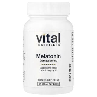 فايتال نيوترنتس‏, ميلاتونين ، 20 ملجم ، 60 كبسولة نباتية