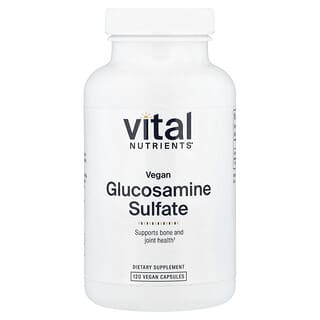Vital Nutrients, Sulfate de glucosamine vegan, 120 capsules vegan (750 mg par capsule)