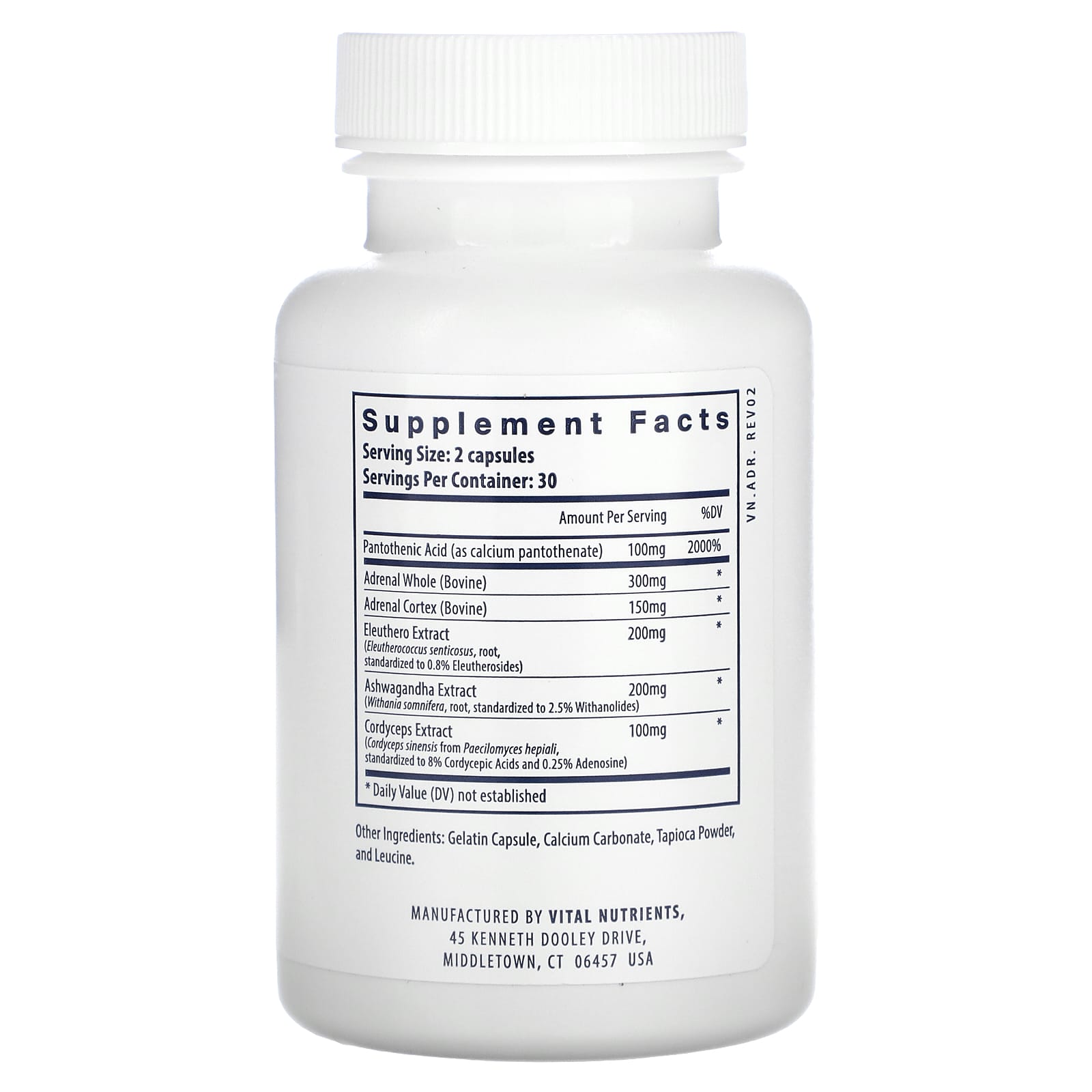 Vital nutrients adrenal support 60 capsules