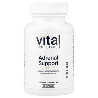 Vital Nutrients, 肾上腺支持，60 粒胶囊