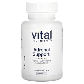 Vital Nutrients, Soutien surrénal, 60 capsules